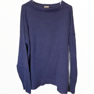 Malo Long Sleeve Sweater 100% Cashmere Knitted Pullover Navy Blue 3X
